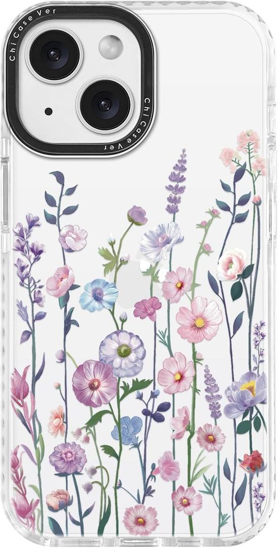 for iPhone 16 Case Watercolor Wildflower Floral Pattern Pastel