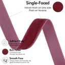 3 x MEEDEE Burgundy Velvet Ribbon 5/8 Inch Single Face Nylon Velvet Ribbon 25 Yards Maroon Velvet Ribbon for Christmas Tree, Ornaments, Gift Wrappig, Rustic Wreath, Invitations, Bouquet, Sewing Crafts