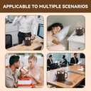 Gifts for Women Men, HottKiiper Heated Coffee Mug Up to 149F, Ideal Gifts for Christmas, Birthday, Mother's Day, Father's Day or Any Occasion (Wood,12oz)