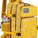 Military Tactical Backpack for Men and Women Army 3 Days Assault Pack Bag Large Rucksack with Molle System for Hiking Cycling Skiing Camping Climbing (Yellow camo)