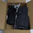 Wheelchair Legrest Assembly, Hemi Spacing, Black Vinyl Calfpad, Black Aluminum Footplate, 1 Pair, TAG2750412P