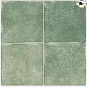 10 Sheets Thicker Design Peel and Stick Backsplash, 3D Self Adhesive Peel and Stick Wall Tile Backsplash for Kitchen, Bathroom, 12"x12", Light Green