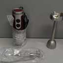 MegaWise 5-in-1 Immersion Hand Blender Set with Variable Speed, 400W, Stainless Steel - Includes Chopper, Whisk, Milk Frother, and Beaker - Ideal for Soups, Smoothies, Baby Food & More (RED)