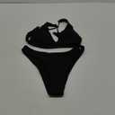 Bikini Set for Women Solid Color Halter Neck Strap Swimsuit Set, M