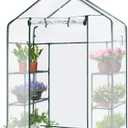 VIVOSUN Transparent 57 x 29 x 77-Inch Mini Walk-in Green House with Windows and Anchors, Plant Garden Hot House