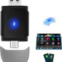 2026 Upgrade Wireless Adapter 2 in 1 For Apple CarPlay & Android Auto, Plug and Play Low Latency Mini Wired to Wireless Dongle for Cars with USB Type-A or Type-C Interfaces,For iPhone & Android,No Lag