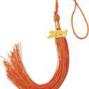 Unisex Matte Preschool and Kindergarten Graduation Cap with Year Charm Tassel (Orange)