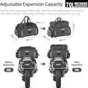 HUNTVP Motorcycle Tail Bag 50-70L Waterproof Expandable Motorcycle Bags for Back Seat Rear Rack Bag Motorbike Trunk Travel Luggage Bags Backpack with MOLLE System, Black