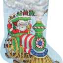 Santa's Train Counted Cross Stitch Stocking Kit