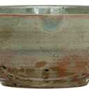 Creative Co-Op Stoneware Berry Bowl with Handles, Aqua Reactive Glaze (8.5"L x 7.75"W x 3.25"H)