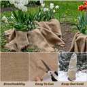 40'' x 100 Feet Burlap Fabric Roll 33 Yard, Natural Jute Fabric for Winter Tree Wrap Plant Covers Freeze Protection with 164 Feet Jute Rope, DIY Rustic Wedding Garden Outdooor Christmas Decoration