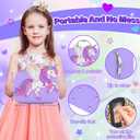 Kids Nail Polish Set for Girls Toys, Washable Quick-Dry Toddler Nail Art Kit with Air Cooling Dryer and Cosmetic Case, Christmas or Birthday Gifts for Girls Ages 3 4 5 6 7 9 10 11 12-Purple