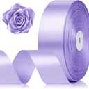1-1/2 Inch 100 Yards Light Purple Satin Ribbon, Lavender Solid Fabric Ribbon Roll for Flower Bouquet, Gift Wrapping, Roses Making, Handmade Crafts
