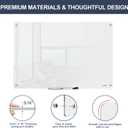 Glass Magnetic Dry Erase Whiteboard - TANKEE 36" x 24" Tempered Glass White Board, Large Modern Dry Erase Board for Wall, Office, Home, Shop Decoration, 3' x 2'