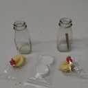 kitchentoolz Glass Creamer Bottle 12 Oz Square Glass Milk Bottle with Lids- Perfect Milk Container for Refrigerator - 12 Ounce Milk Bottle with Lid and Pour Spout