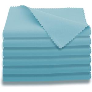 AAwipes Violin Clean Cloths Microfiber (6-Pack 12"x12" Cloths Blue) Plush Polishing Cloths for Musical Instruments Premium Cleaning Cloths for Guitar Piano Clarinet Trumpet Sax Universal (HCIS-1212-B)