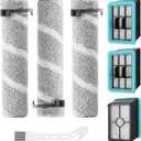 4111A Replacement Brushes and Filters for Bissell CrossWave Edge, Multi-Surface Hard Floor Cleaner Wet Dry Vacuum with Zero-Gap Edge Technology, 3 Pack Brushes and 3 Pack Filters