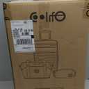 Coolife Suitcase Set 3 Piece Luggage Set Carry On Hardside Luggage with TSA Lock Spinner Wheels (Black, 3 piece set (DB/TB/20))