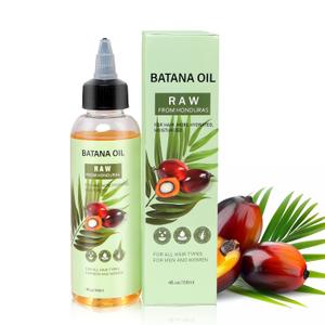 Organic Batana Oil for Hair Growth - 100% Pure Raw & Unrefined from Honduras, Promotes Thicker Hair, Reduces Loss & Strengthens Scalp - Men & Women - 4 Fl Oz (1 Pack)