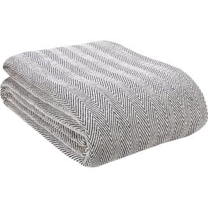 Glamburg 100% Soft and Breathable Cotton Thermal Blanket Queen Navy - Perfect for Layering Any Bed for All Season (Queen (90"x90"))