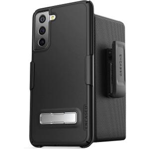 Encased Belt Clip Case for Samsung Galaxy S21 FE, (Slimline Series) Magnetic Holster Case, Compatible with MagSafe, Black