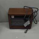 750W Mini Electric Fireplace Heater, 13” Portable Fireplace Stove, Realistic Flame Effect, Overheat Protection, Wooden, Classic, Tabletop Fireplace Heater for Bedroom Living Room Office