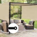 Patio Paradise 10' x 12' Pergola Canopy Replacement Cover Shade Cloth with Grommets Weighted Rods Outdoor Sun Shade Screen UV Block for Gazebo Backyard Deck Porch Balcony, Beige