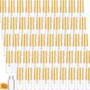 50 Pcs Mini Spray Bottles, 2 ml Clear Glass Perfume Bottles, Refillable Fine Mist Perfume Atomizer, Portable Empty Sample Containers for Cleaning, Essential Oils, Travel (Gold Cap)