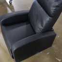 FDW Recliner Sofa Massage Chair Home Theater Seating with Lumbar Support and Padded Backrest for Living Room and Bedroom (Leather, Black)