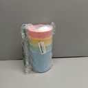 Nuenen 5 Pack Ice Cream Containers 1Qt Freezer Storage Tubs with Silicone Lids and Spoon for Homemade Ice Cream Reusable, Sorbet Dishwasher Safe (Macaron color)