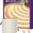 HitLights LED Strip Lights Warm White 2700K, 16.4ft Premium High Density 24V Tape Light, 600 LEDs, 426 LM/FT, CRI 90+, IP30, Lighting for Kitchen, Under Cabinets, UL Listed (Power Source Not Included)