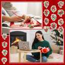 Xuhal 30 Pcs Christmas Poinsettia Diamond Painting Magnets Christmas Flower Diamond Art Magnet Kits for Adults Poinsettia Refrigerator Magnetic Sticker 5D Rhinestone Fridge Sticker for DIY Crafts Gift