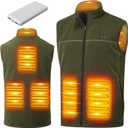 LABCOOL Heated Vest for Men Women with Ultra-Soft Microfleece, 10000mAh Battery Pack, USB Rechargeable Body Warmer
