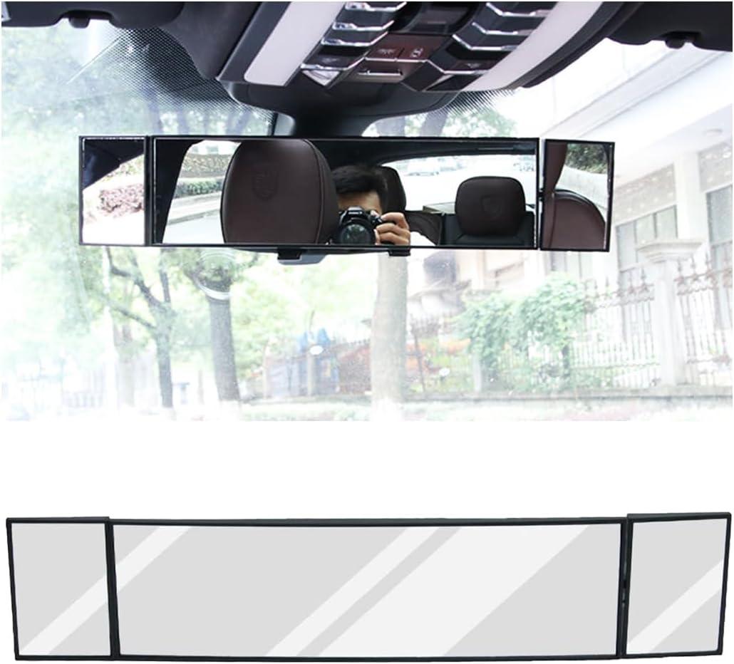 Ohleats Car Rearview Mirrors, 15" Anti-Glare Panoramic Extended Rear View Mirrors, HD Interior Clip-on Wide Angle Convex Curve Rearview Mirrors, Universal Car Accessories