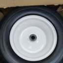 Taifa 16 Inch 2 PCS Solid Flat Free Replacement Tires and Wheels 6.50-8 with 3/4'' Axle Bore Hole, Air Less Wheel for Wheelbarrows, Lawn Mower, Garden Carts, Hand Trucks, Generators