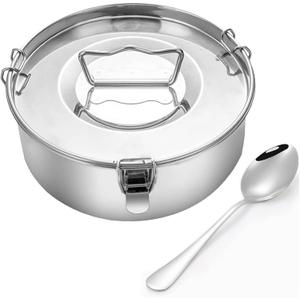 Flanera Flan Mold 1.5 Quart Capacity, Flan Pan Stainless Steel with Lid and Handle - Moldes para Flan en Bao Maria con Tapa - Instant pot Accessories