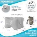 Circa Air Inflatable Knee Pillow - for Side Sleepers, Travel Knee Pillow Between Legs for Sleeping, Orthopedic Sciatica Pain Relief Pillow, Light & Compact