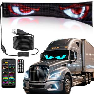 LED Eyes for Truck Windshield, Devil Eyes Light for Windshield, Devil Eyes Light for Car, Truck, SUVs, Pickup, UTV and Golf Cart (1 PC 52.3X7.5 INCH (Large Size for Trucks Only))