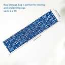 92 x 20 Inch Flower Oxford Cloth Jumbo Rug Storage Bag, Dustproof Carpet Protection Bags, Rolled Rugs Drawstring Carpet Pouch for Indoor Outdoor Carpet Storage Packing