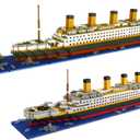 dOvOb Micro Mini Blocks Titanic Model Building Set with 2 Figure, 1872 Piece Mini Bricks Toy, Gift for Adults and Kids