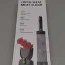 YJPPDD Fresh Meat Slicer, Thickness Adjustable 2 or 4 mm, 17 IN 1 Stainless Steel Cleaver Kitchen Knife For Slicing Shredding, Manual Meat Cutter Jerky Slicer for Beef Pork Salmon Jerky