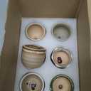 IWOWHERO 12pcs Mini Ceramic Succulent Planter Pots Crack-Resistant Small Flowerpots for Succulents Cactus and Mini Plants Decorative Home and Office Garden Containers