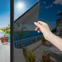 ConCus-T One Way Window Film Privacy Film with Heat Control and Anti UV, Static Cling Window Sticker, Black, 11.81Inch x 6.5Feet