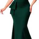 sexycherry Formal Dresses for Women Cocktail Sexy Off Shoulder Floor Length Long Evening Party Dress Green M