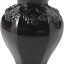 Black Ceramic Vase, Decorative Vase for Modern Home Decor, Farmhouse Minimalist Decor, Boho Flower Vases for Living Room, Bedroom, Kitchen, Dining Table, Office, Wedding, 8.5 Inches