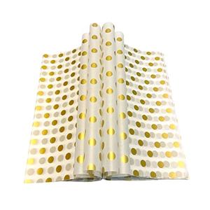 Suiwen Gold Dot Wax Paper Sheets Deli Wraps Tray&Basket Liner Deli Paper Wax Paper Baking Paper Colored Parchment Paper Greaseproof for Food (300)