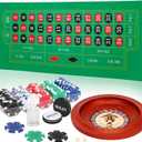 Luxurious Roulette Wheel Game Set,11 inches Soild Wood Casino Grade Roulette Game SetRoulette Wheel can be Very Quiet and Smooth Rotation, Perfect for Night Family Games and Professional use