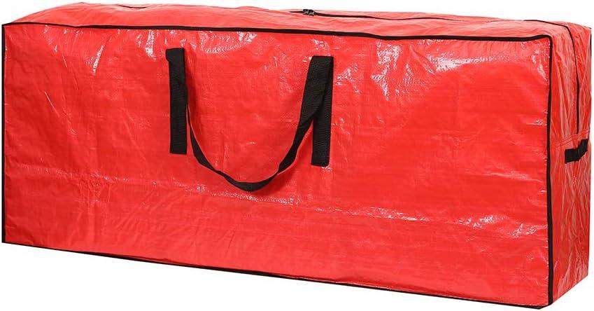 Sattiyrch Christmas Tree Storage Bag - Fits Up to 7.5 ft Holiday Xmas Disassembled Trees with Durable Reinforced Handles & Dual Zipper - Waterproof Material Protects from Dust,Moisture(Red) (7.5ft-1pack)
