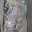 50 Pieces Metallic Bubble Mailers, Self-Seal Poly Padded Envelopes, Waterproof Holographic Bubble Shipping Envelopes for Mailing, Packing, Small Business