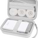 Comecase Case Compatible with Nelko P21/ for Phomemo D30 D35 Label Maker Machine, for JADENS D11/ for SUPVAN Mini Labeler Sticker, Labler Maker Storage for Tape&Accessories(Box Only) (White)